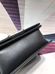 Chanel matte boy bag 20cm black with sliver hardware 20cm - 3