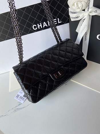 Chanel Aged Calfskin & Black Metal Black 25cm