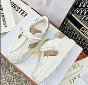 DIOR-ID SNEAKER White and Nude Calfskin and Rubber - 1