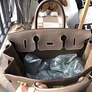 Hermès Birkin HAC Elephant Gray Etoupe CK18 Silver Buckle 40cm - 3