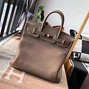 Hermès Birkin HAC Elephant Gray Etoupe CK18 Silver Buckle 40cm - 1