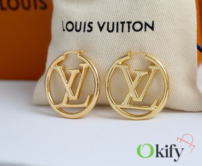 Louis Vuitton Louise Hoop Earrings Gold - 1