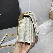YSL Sunset Chain White 17 Crocodile Embossed Shinny Leather - 6