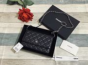 Chanel WOC crossbody bag with sliver hardware 19.5cm - 1