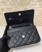 Chanel WOC crossbody bag with sliver hardware caviar 19.5cm - 6