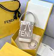 Fendi MON TRESOR Beige leather and mesh mini-bag - 1