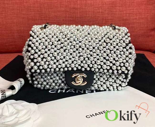 Chanel mini pearl flap 20cm - 1