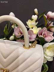 Chanel new rhombic chain bag top handle white 23cm - 6