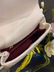 Chanel new rhombic chain bag top handle white 23cm - 3