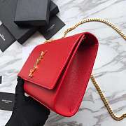 YSL CLASSIC SMALL KATE CHAIN BAG IN Red 24cm - 5
