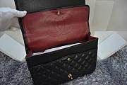 Chanel Flap Bag Maxi 33 black lambskin gold hardware - 3