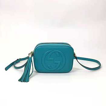 Gucci Soho Disco 21 Leather Bag Turquoise Blue