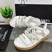 Chanel white sandals 6842 - 2