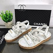 Chanel white sandals 6842 - 6