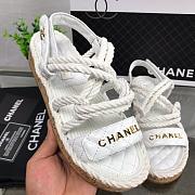 Chanel white sandals 6842 - 3