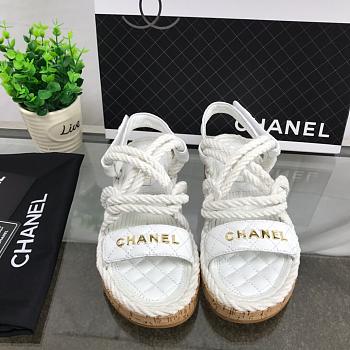 Chanel white sandals 6842