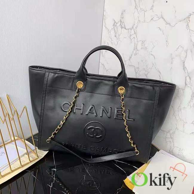 Chanel shopping bag in black 39cm - 1