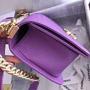 Chanel Lambskin Medium Boy Bag in Purple 25cm - 6