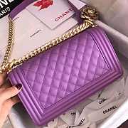 Chanel Lambskin Medium Boy Bag in Purple 25cm - 5