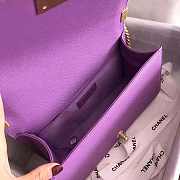 Chanel Lambskin Medium Boy Bag in Purple 25cm - 4