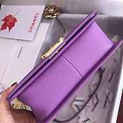 Chanel Lambskin Medium Boy Bag in Purple 25cm - 3