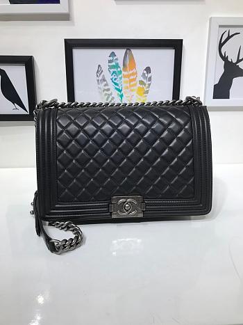 Bagsall Chanel LeBoy Lambskin bag with Silver hardware 28cm