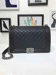 Bagsall Chanel LeBoy caviar bag with Silver hardware 28cm - 1
