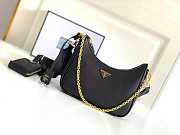 Bagsall Re-Edition 2005 Saffiano Leather Bag Black/Gold 1BH204 - 1