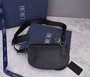 Dior SADDLE POUCH Black Grained Calfskin - 6