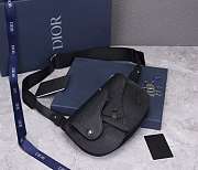 Dior SADDLE POUCH Black Grained Calfskin - 2