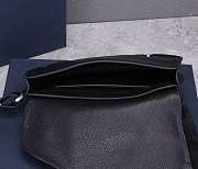 Dior SADDLE POUCH Black Grained Calfskin - 5