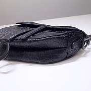 Dior Cowhide embossing Saddle Bag black 20cm - 2