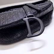 Dior Cowhide embossing Saddle Bag black 20cm - 4