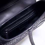 Dior Cowhide embossing Saddle Bag black 20cm - 5