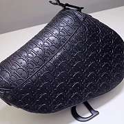 Dior Cowhide embossing Saddle Bag black 20cm - 6