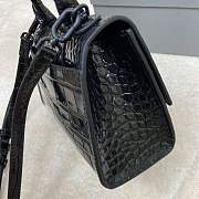 Balenciaga HOURGLASS Bag Black Crocodile 24cm - 6