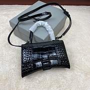 Balenciaga HOURGLASS Bag Black Crocodile 24cm - 3