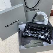 Balenciaga HOURGLASS Bag Black Crocodile 24cm - 1