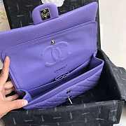 Chanel flap bag 25cm in Purple with Sliver Hardware - 3