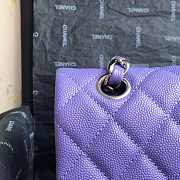 Chanel flap bag 25cm in Purple with Sliver Hardware - 6