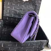 Chanel flap bag 25cm in Purple with Sliver Hardware - 4