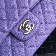Chanel flap bag 25cm in Purple with Sliver Hardware - 2