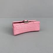 Balenciaga Hourglass Mini Handle Bag Crocodile Pink 92941 14cm - 6