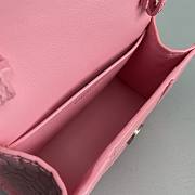 Balenciaga Hourglass Mini Handle Bag Crocodile Pink 92941 14cm - 3