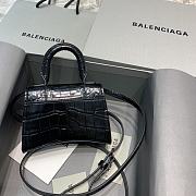 Balenciaga Hourglass Mini Handle Bag Crocodile Black 92941 14cm - 6