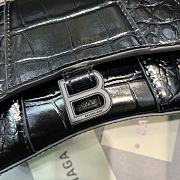 Balenciaga Hourglass Mini Handle Bag Crocodile Black 92941 14cm - 5