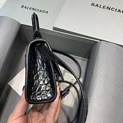 Balenciaga Hourglass Mini Handle Bag Crocodile Black 92941 14cm - 4