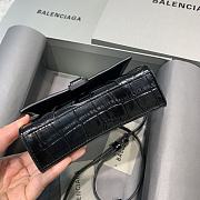 Balenciaga Hourglass Mini Handle Bag Crocodile Black 92941 14cm - 3