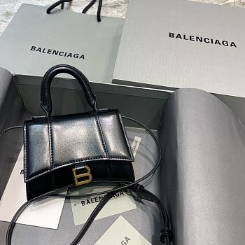 Balenciaga Hourglass Mini Handle Bag Black 14cm