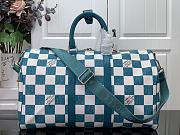Louis Vuitton Keepall Bandoulière 45 Teal Blue N80404  - 5